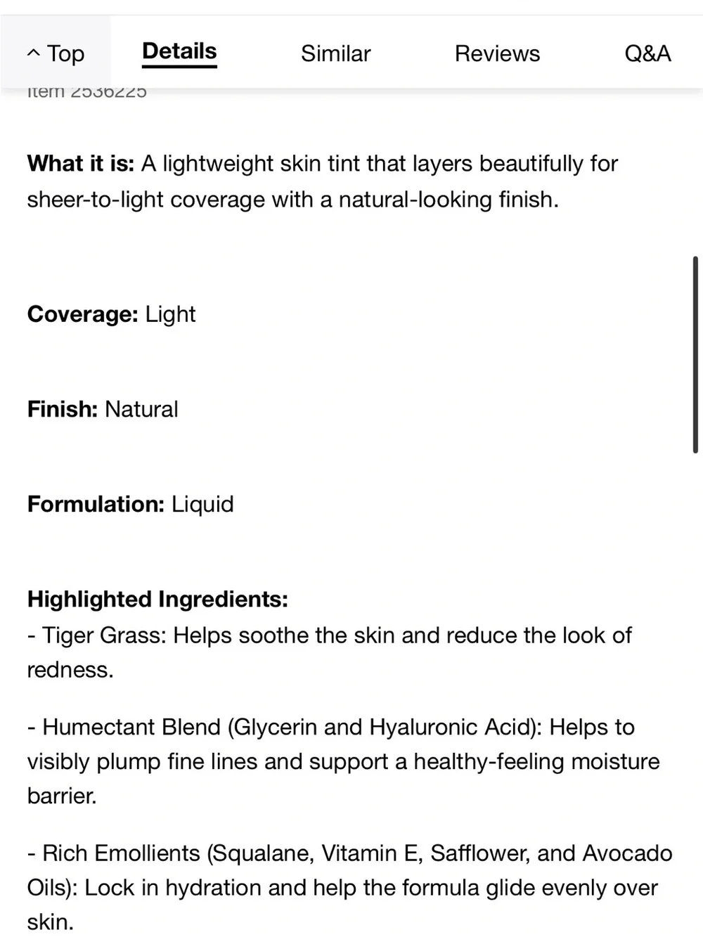 New Summer Fridays Sheer Skin Tint Shade 6